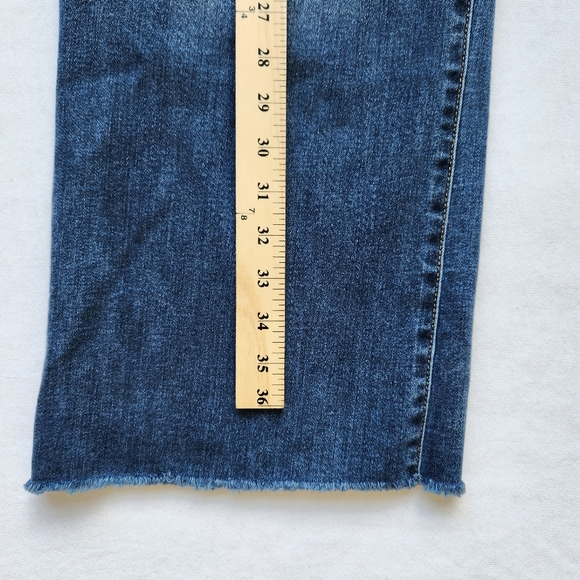 Lane Bryant Jeans Mid Rise Bootcut Blue Flex Magic Waistband Frayed Casual 18 - Picture 13 of 13